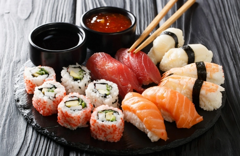sushi oraz dodatki